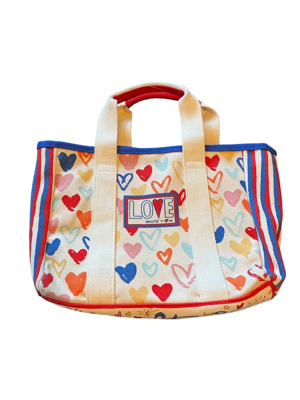 Brighton Red White & You Mini Heart Tote Tom Clancy NWOT Missing Strap